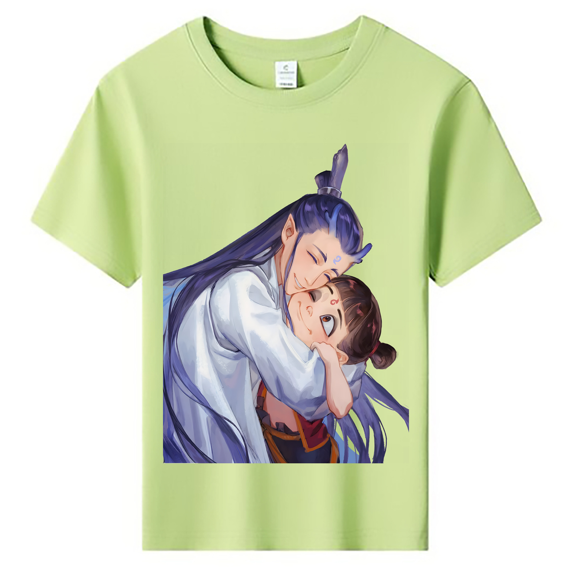 （画像用） Ne Zha 2 ナタ 魔童の大暴れ 綿100％キッズTシャツ（フロントプリント）